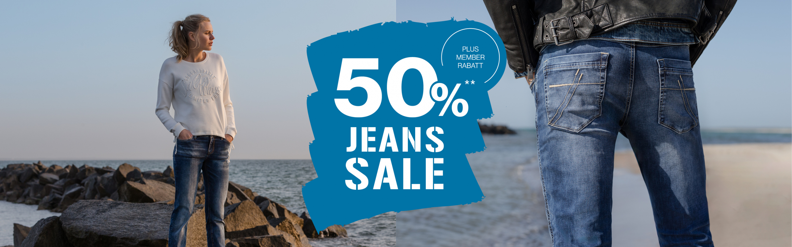 50% auf Jeans