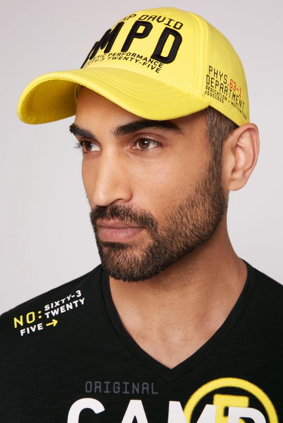 Base Cap mit 3D-Logo-Stickerei active yellow