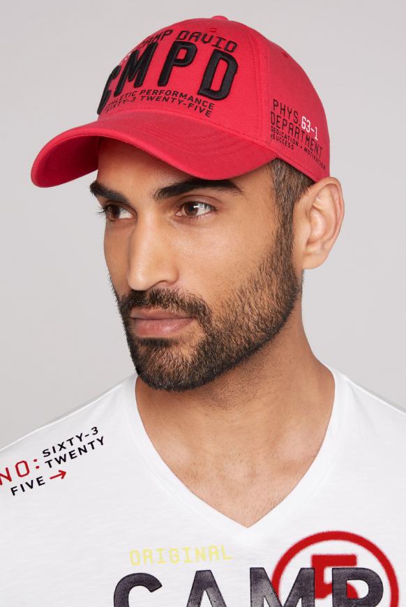 Base Cap mit 3D-Logo-Stickerei power red