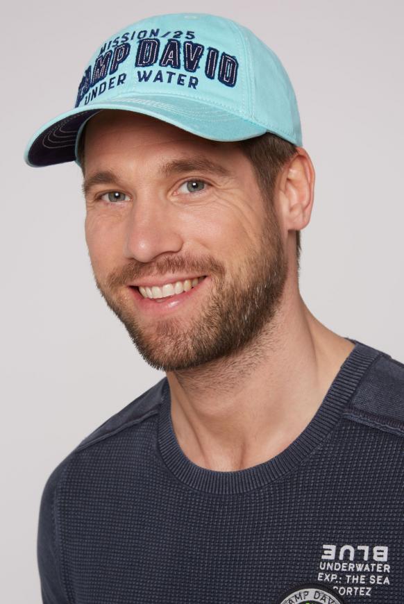 Base Cap mit Logo-Applikation flash aqua