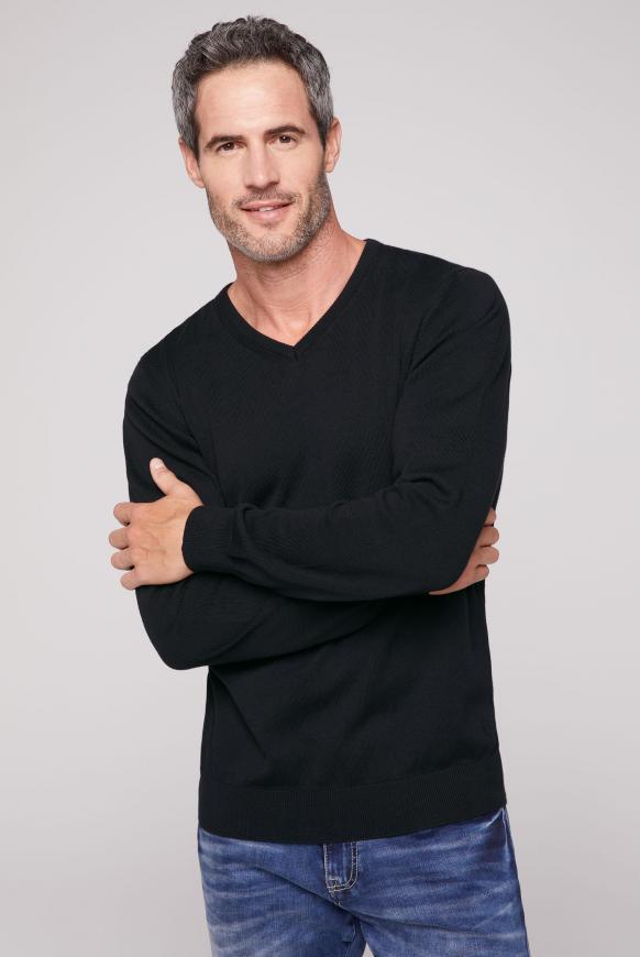Basic Pullover mit V-Ausschnitt