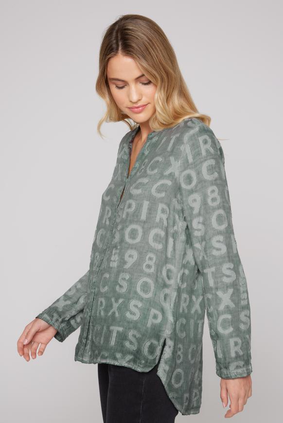 Bluse mit Intarsia-Muster lake