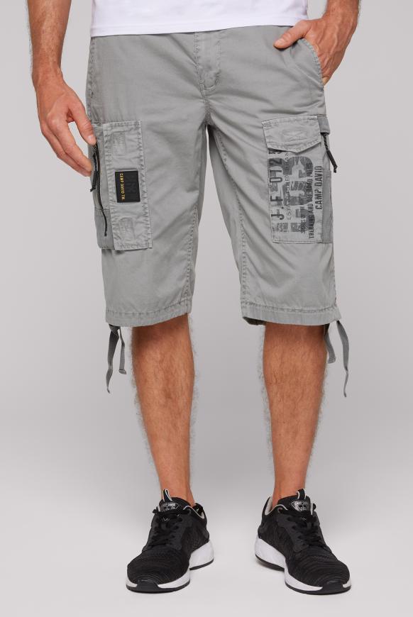 Cargo Shorts mit tonigen Canvas-Details polo grey