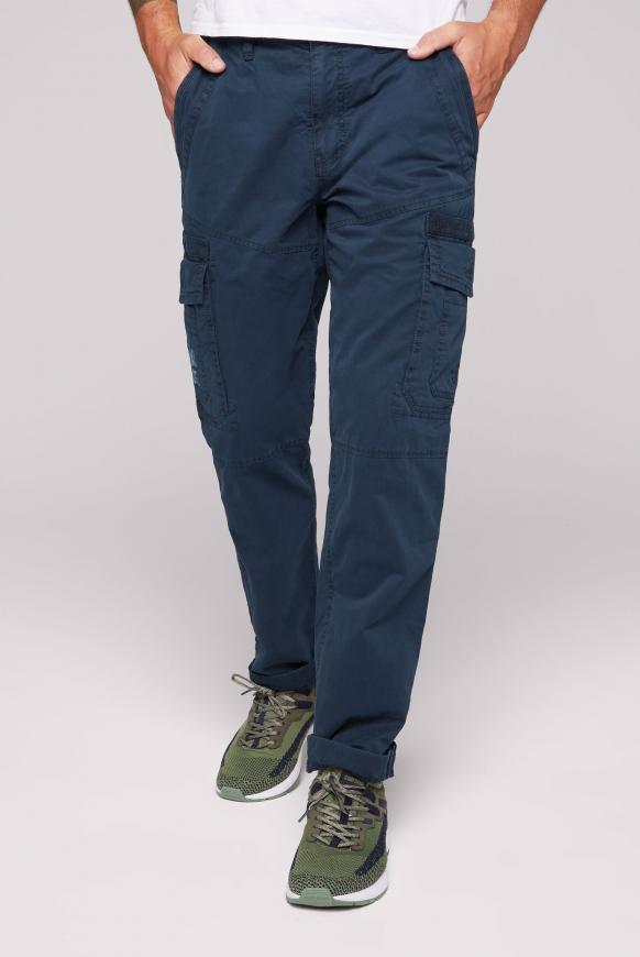 Cargohose mit Tapes und kleinen Artworks brave blue