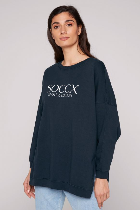 Classic Oversized Sweatshirt mit Logo Print classic blue