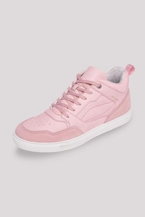 High Top Sneaker mit Logo und Glitzer-Details milky rose