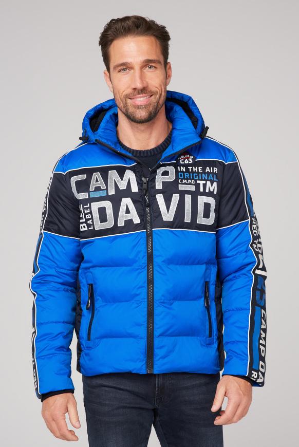 Jacke im Ski-Design mit Logo Artwork neon blue