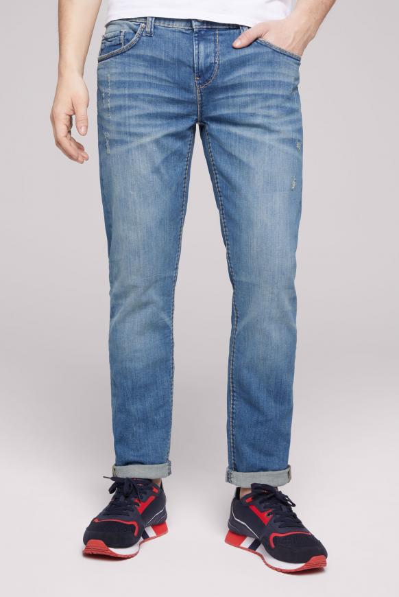 Jeans BR:AD mit Destroy-Effekten medium blue used