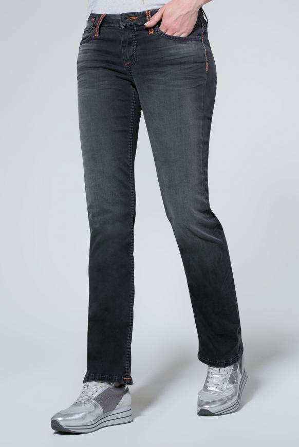 Jeans CO:LE mit Used-Optik und Boot Cut anthra aged