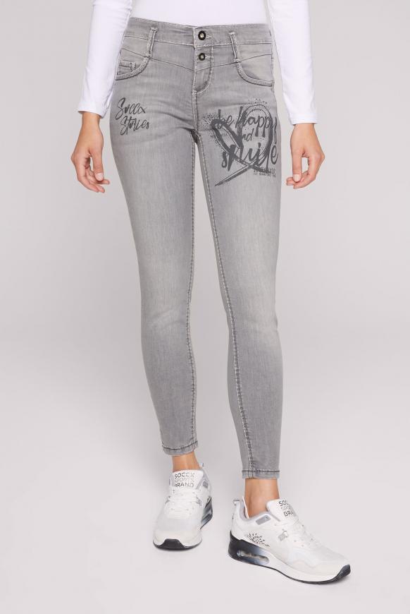 Jeans KI:RY mit Logo Artworks dark grey