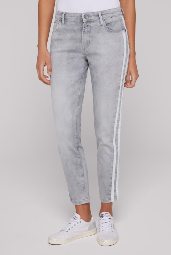 Jeans SU:SI mit Streifen an den Seiten light grey