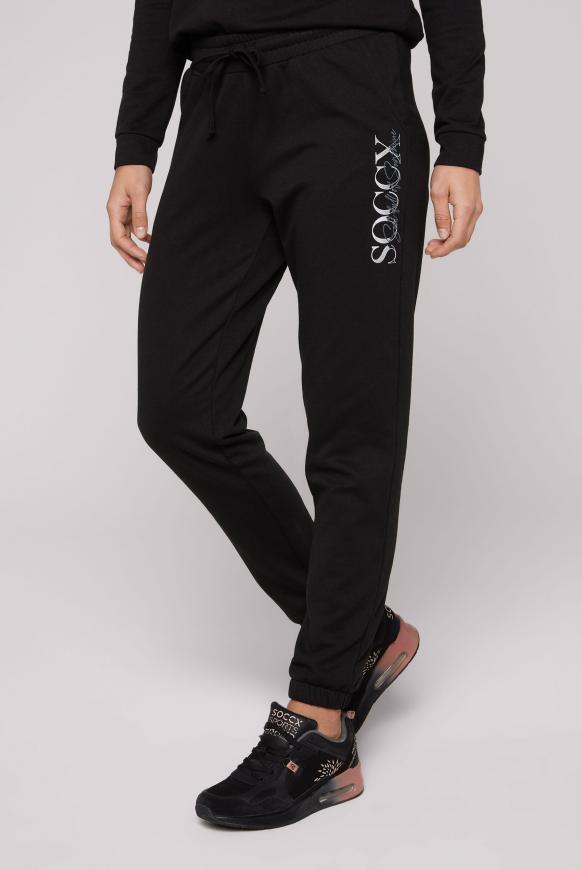 Jogginghose mit Glitter Logo black