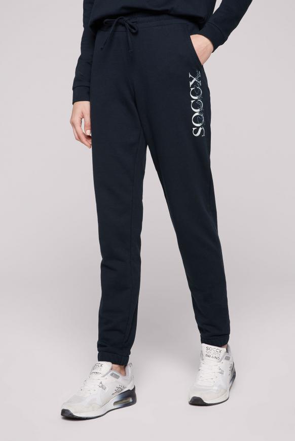 Jogginghose mit Glitter Logo navy