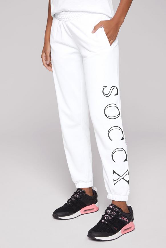 Jogginghose mit Logo Print opticwhite