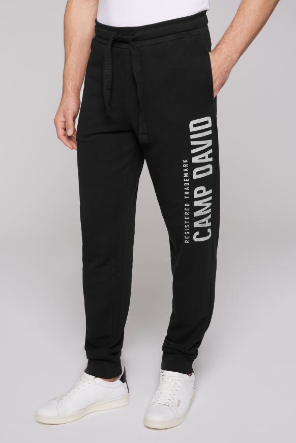 Jogginghose mit Used Print black