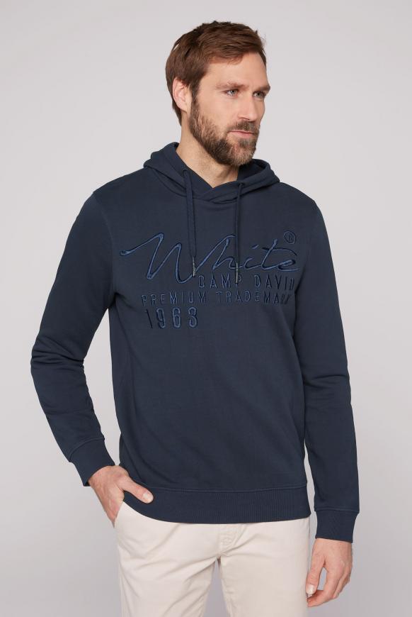 Kapuzensweatshirt mit toniger Stickerei absolute blue