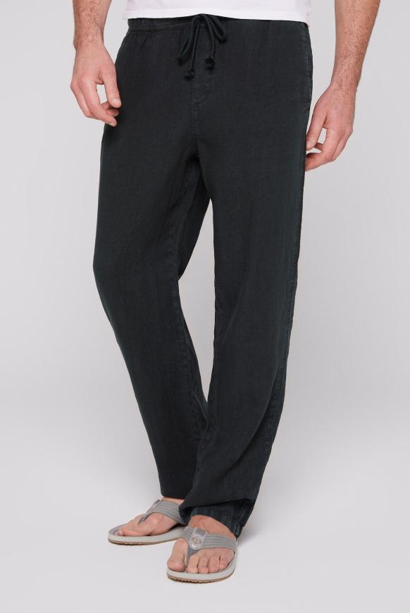 Leinenhose mit Elastikbund