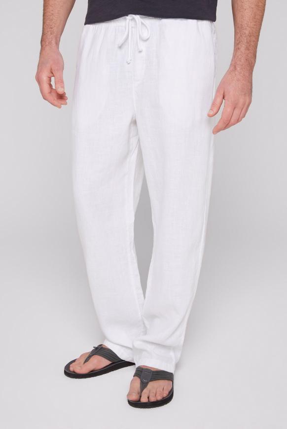 Leinenhose mit Elastikbund