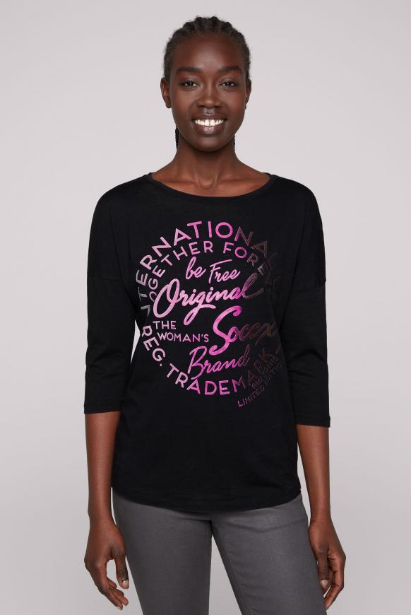 Oversized Shirt mit Ausbrenner-Effekten black