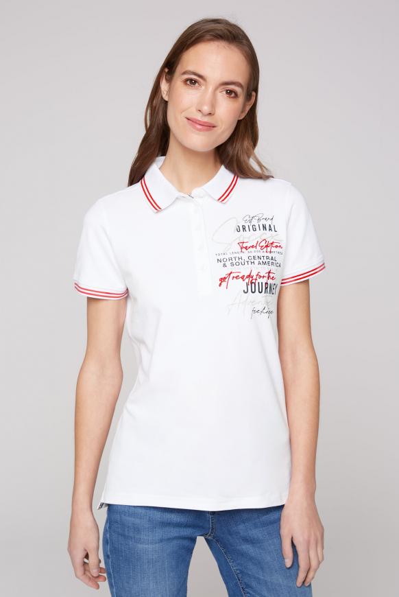 Pikee-Polo mit Artworks opticwhite