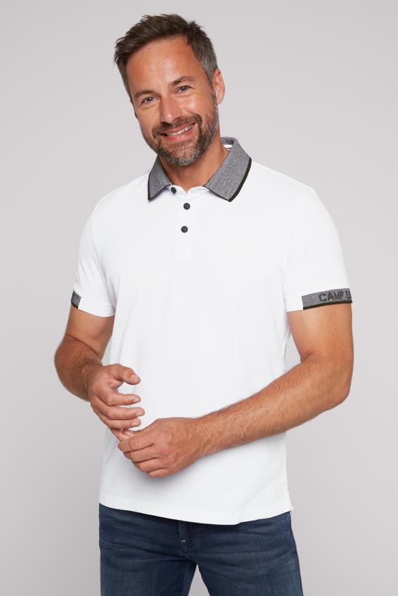 Pikee-Polo mit Two-Tone-Details opticwhite
