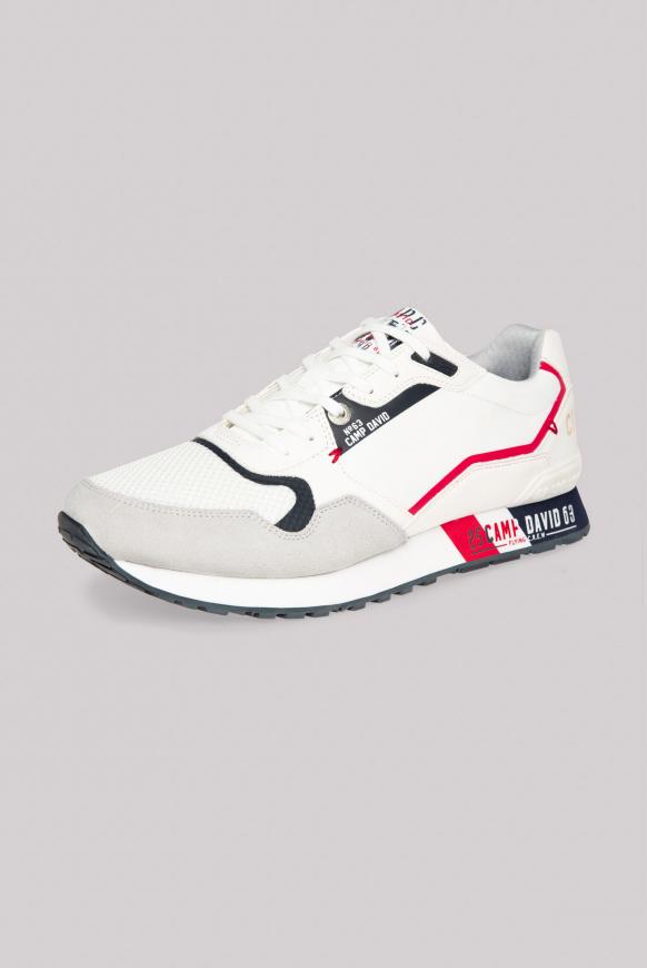 Sneaker im Retro Look mit Logo Artworks white