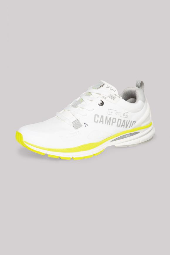 Sneaker mit Textil-Struktur und Logo Design white
