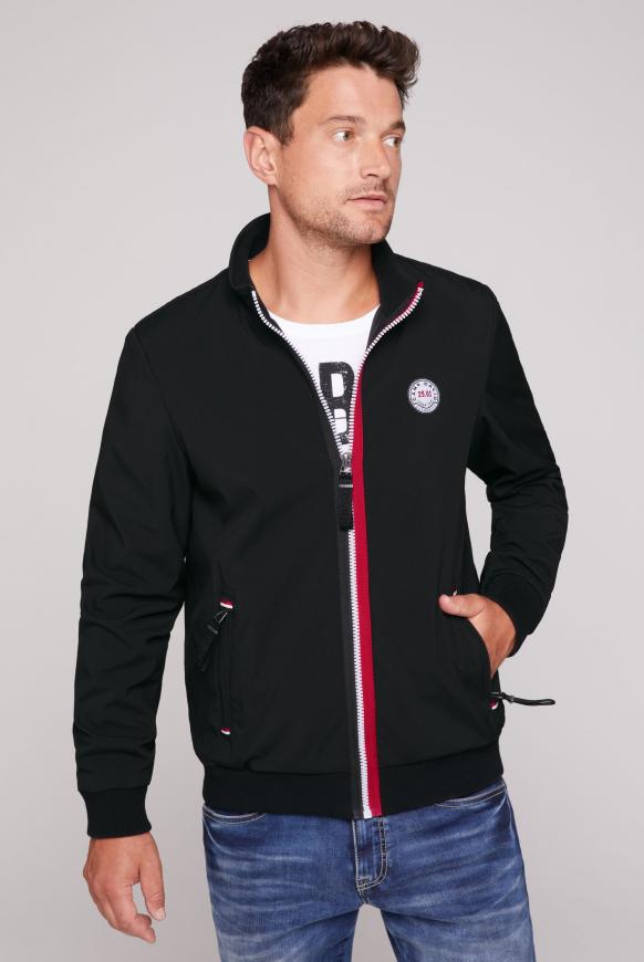 Softshell-Blouson mit Streifen-Detail black