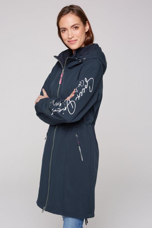 Softshellmantel mit Kapuze blue navy