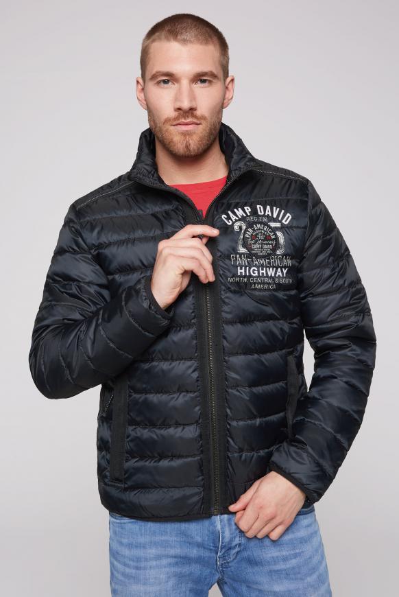 Steppjacke mit Rücken-Artwork blue navy