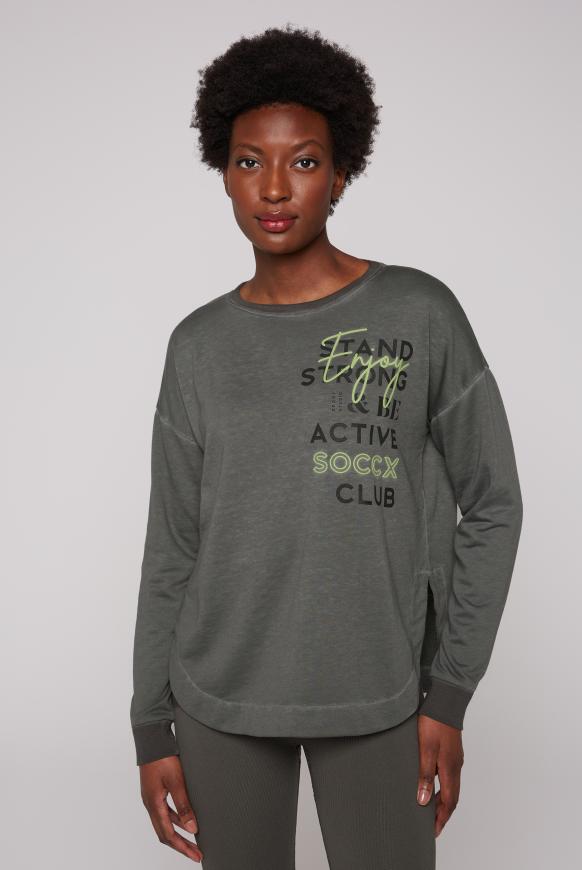 Sweatshirt mit abgerundetem Saum