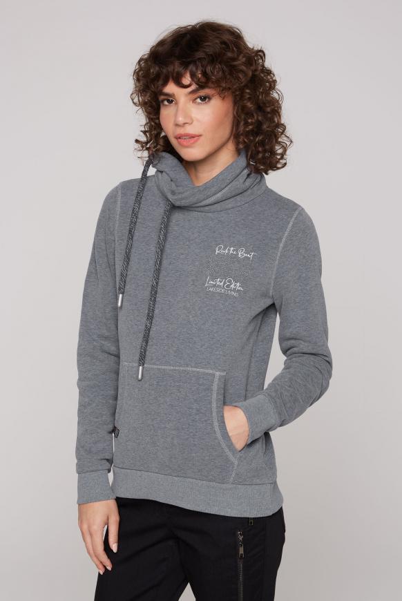 Sweatshirt mit hohem Kragen blue navy melange
