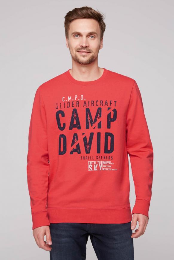 Sweatshirt mit Logo Print skipper red