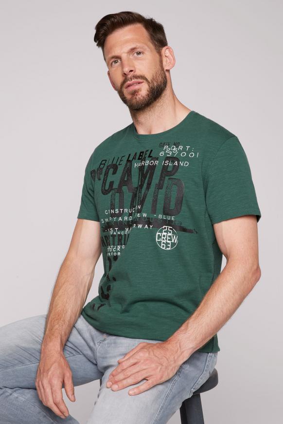 T-Shirt mit großen Logo Rubber Prints dark green
