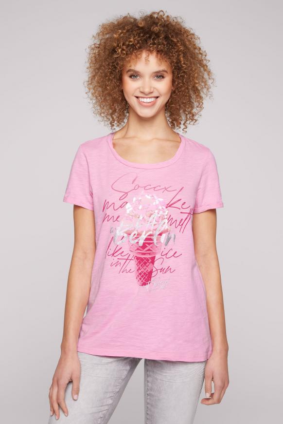 T-Shirt mit Print-Artwork pink blush