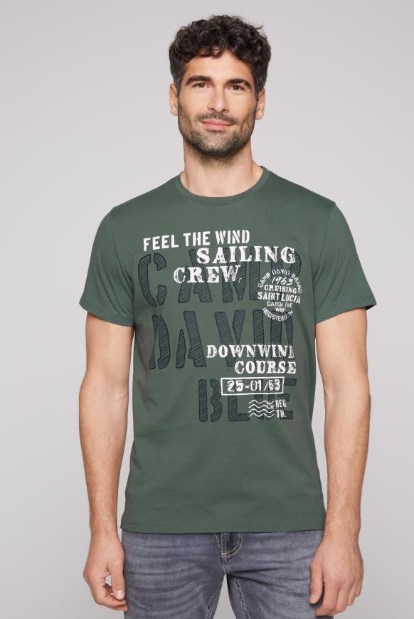 T-Shirt mit Sailing Print grey green