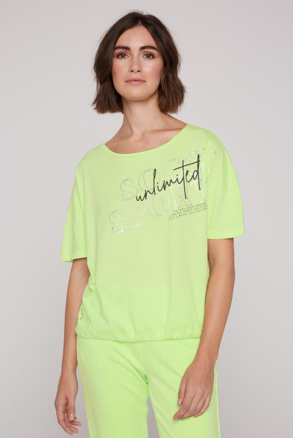 T-Shirt mit verstellbarem Gummizugsaum wasabi