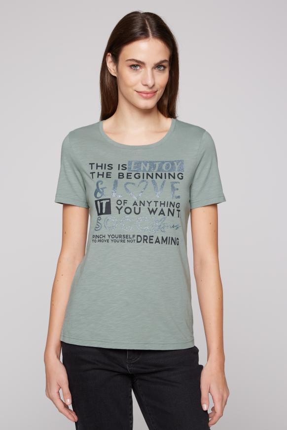 T-Shirt mit Wording Print