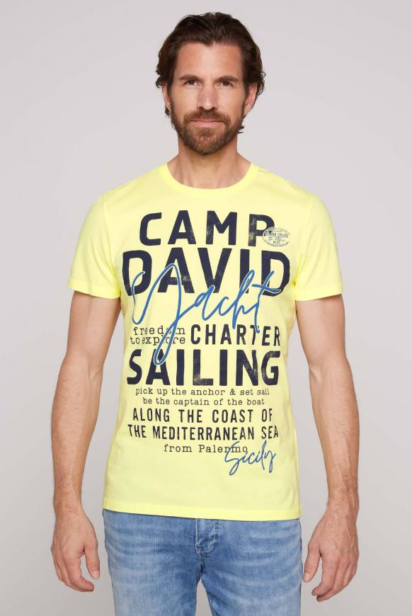 T-Shirt Rundhals mit Yacht Print sunlight