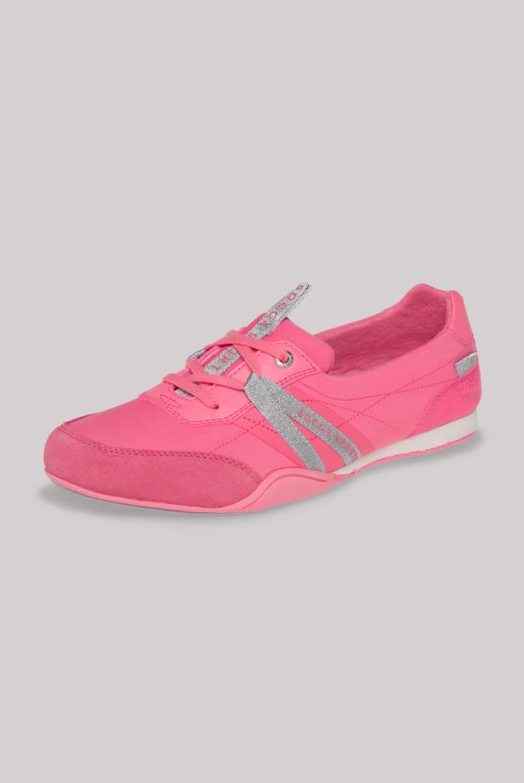 Veganer Sneaker-Ballerina mit Glitzer-Details beach pink