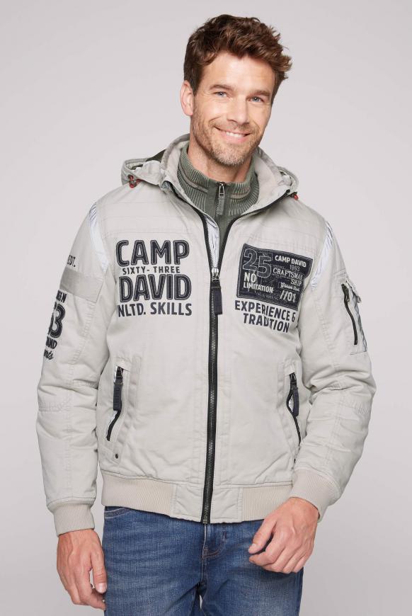 Wattierter Blouson im Worker Style silvery