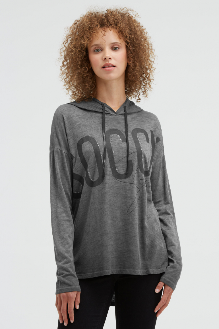 Hoodie-Shirt mit Logo Artwork black