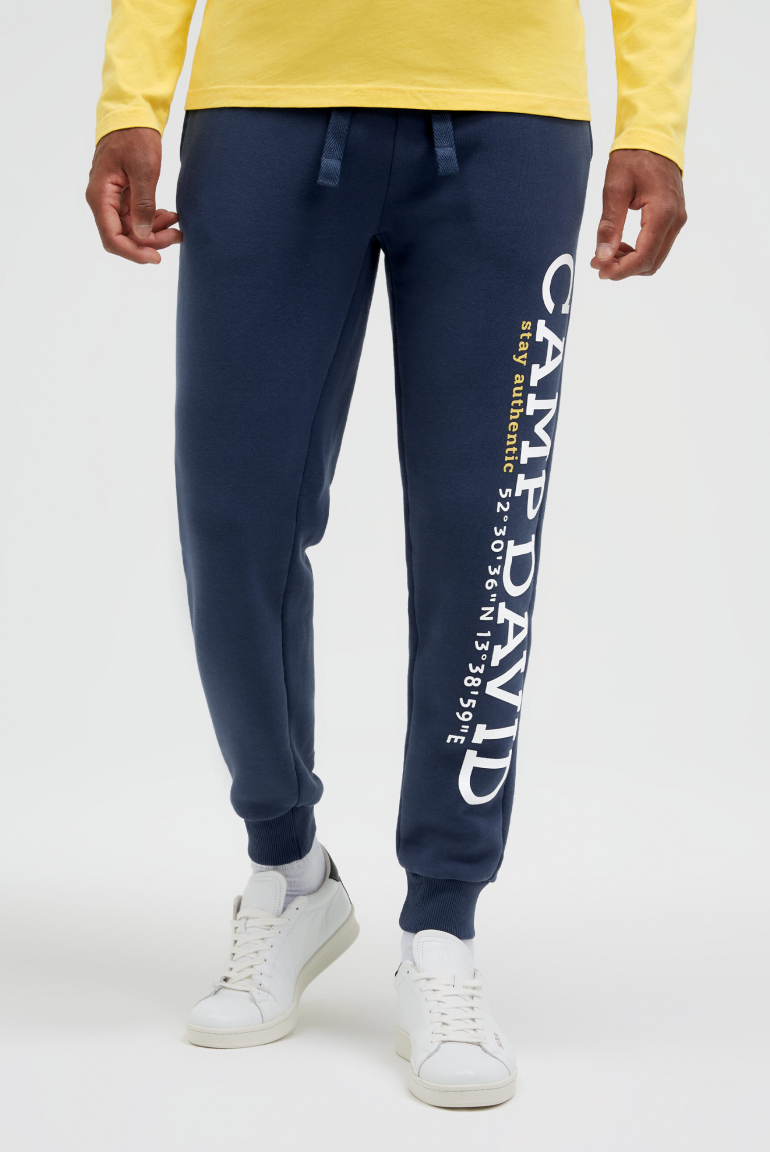 Jogginghose mit Logo Rubber Print harbour blue