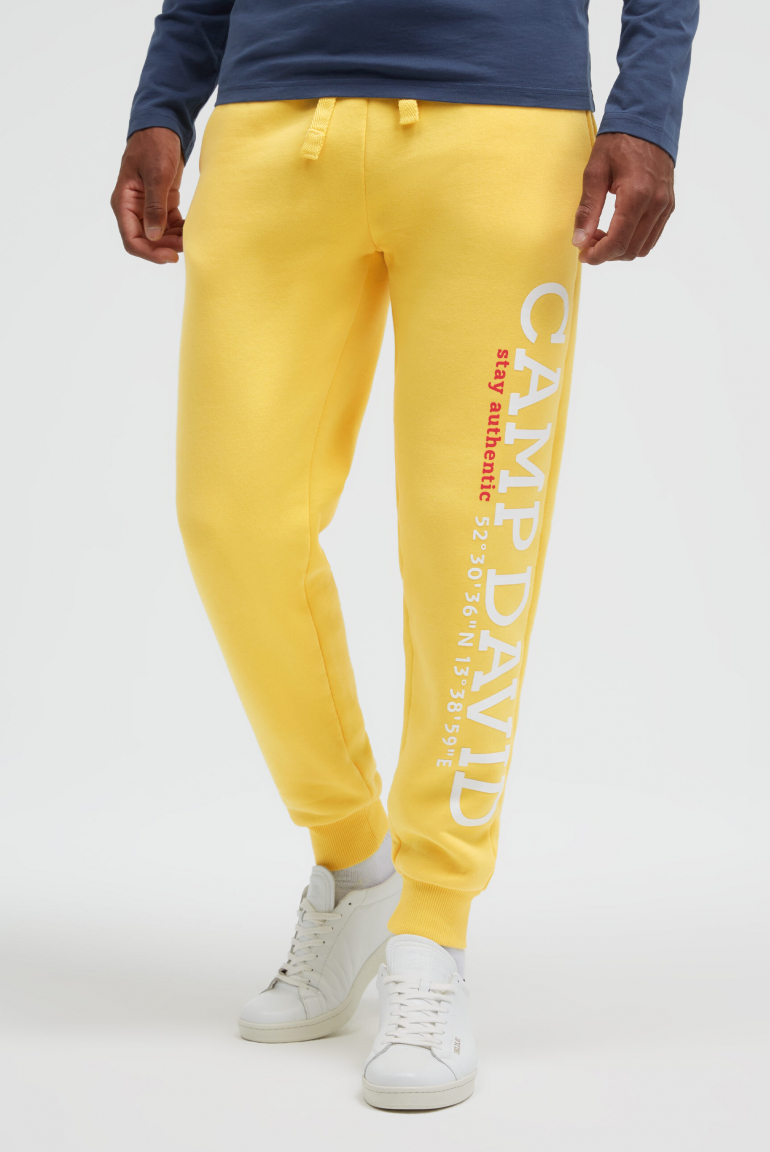 Jogginghose mit Logo Rubber Print industrial yellow