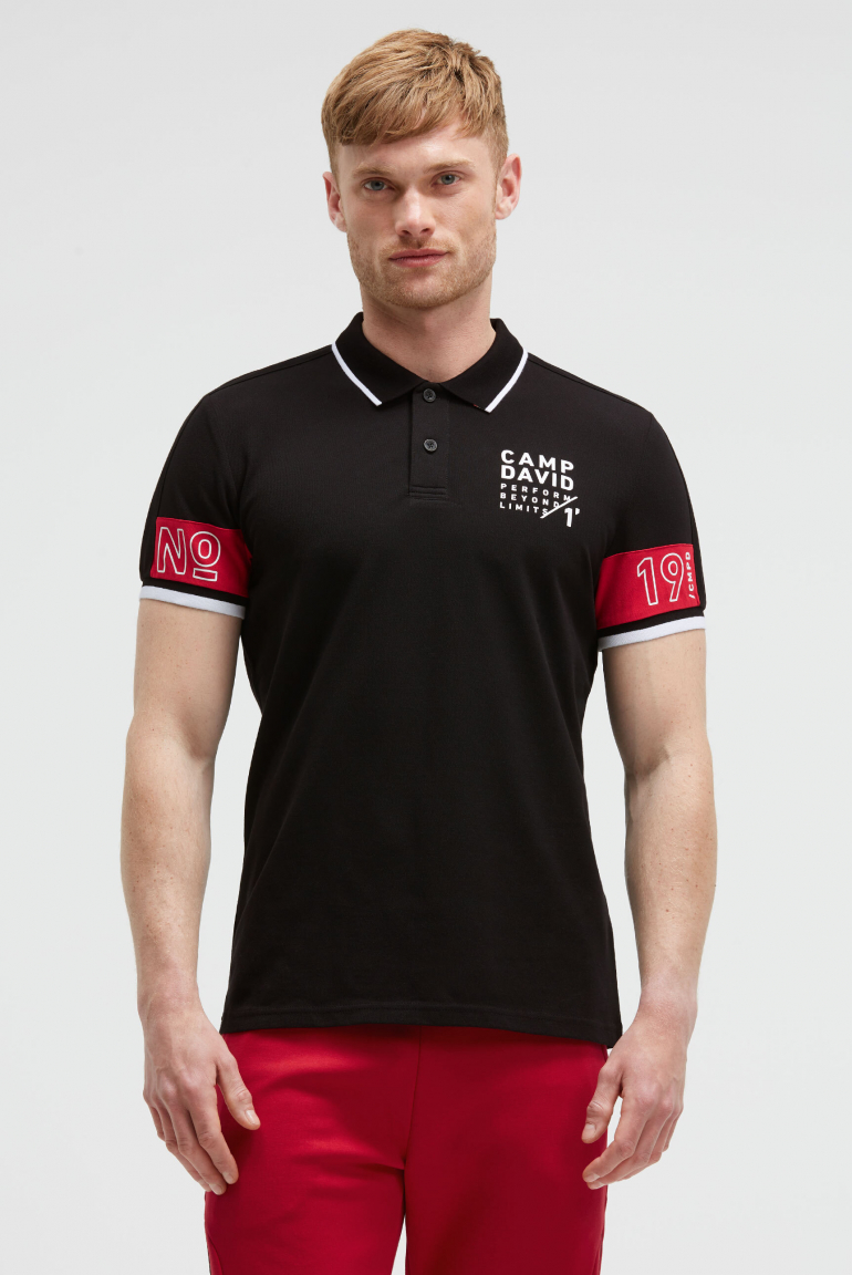 Pikee-Polo mit Colour-Blocking