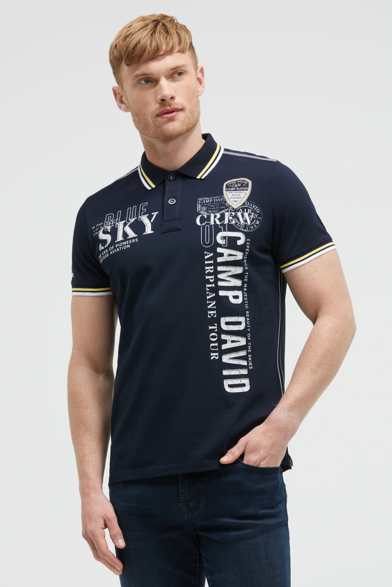 Poloshirt aus Pikee mit Logo Artworks