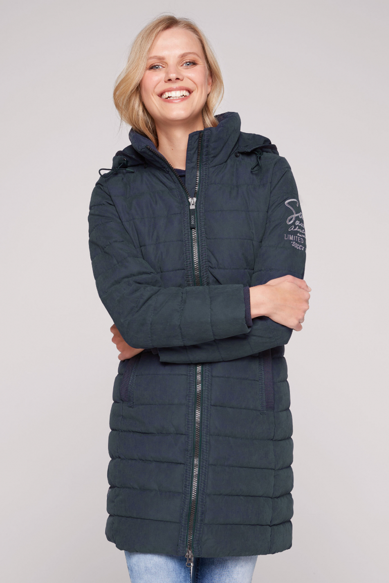 Shaped Parka mit abtrennbarer Kapuze blue navy