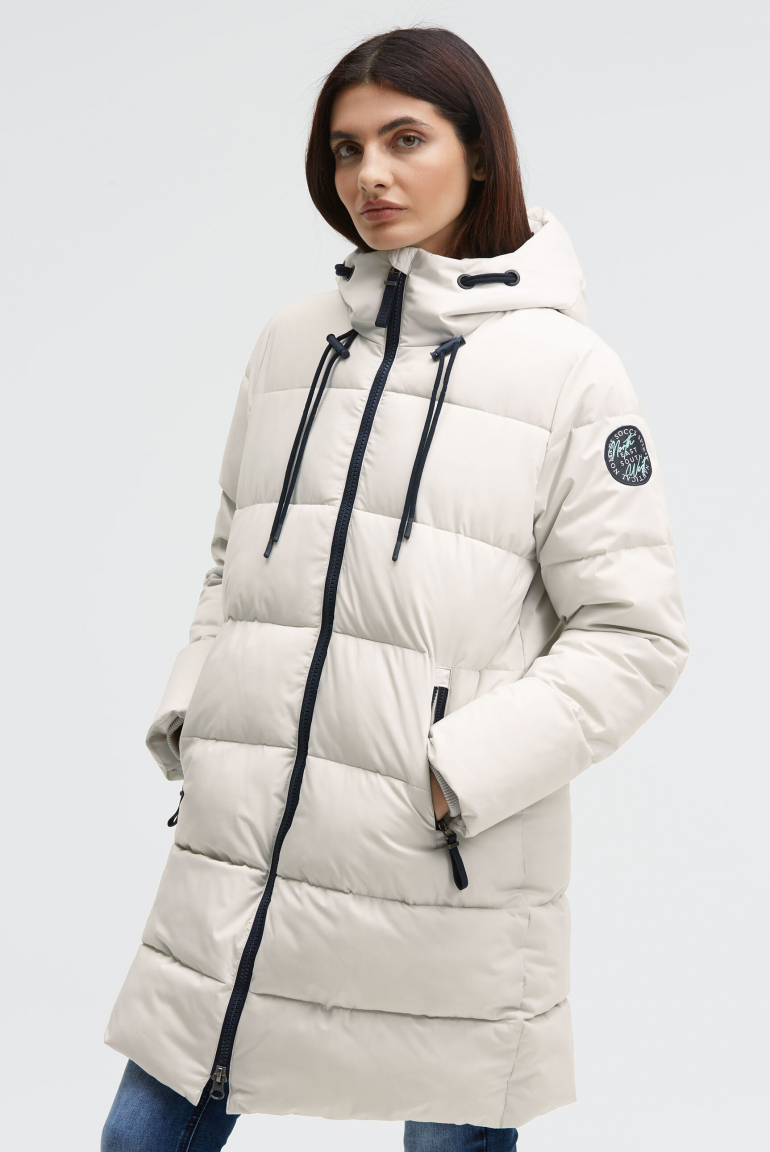 Stepp-Parka mit hochgeschlossener Kapuze