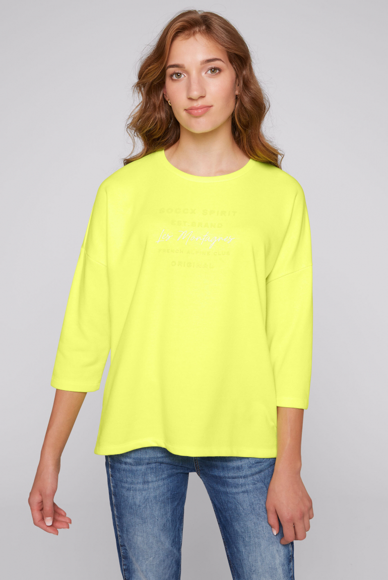 Sweatshirt mit tonigen Rubber Prints yellow lime