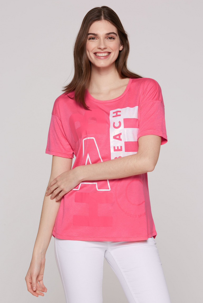 T-Shirt Loose Fit mit Beach Print